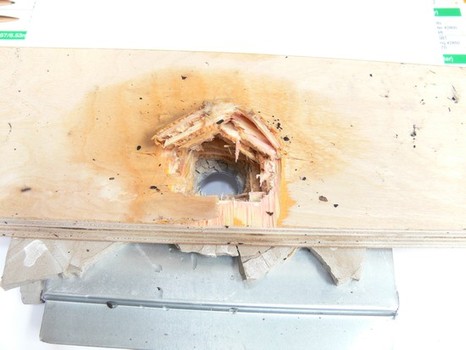 10mm barrier testing V2 XTP exit hole